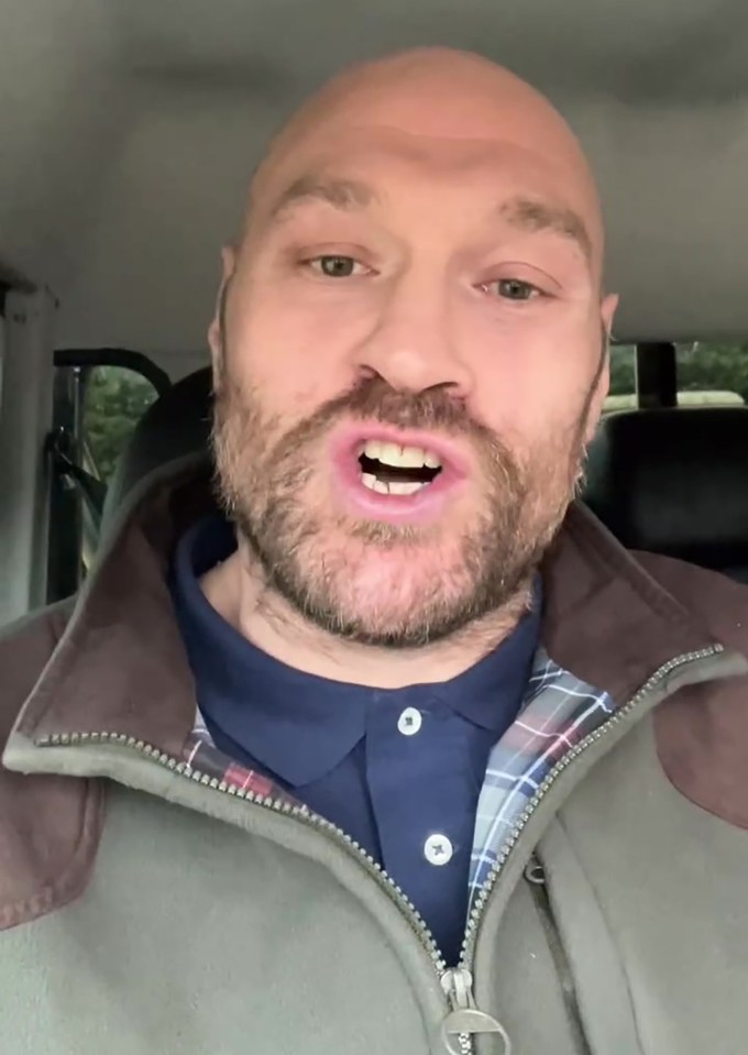 Tyson Fury announcing his retirement from boxing.