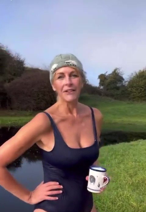 Clarkson's Farm star Lisa Hogan braved the elements for a cold water swim