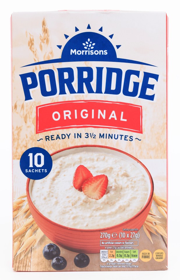 Box of Morrison's Original Porridge, 10 sachets.