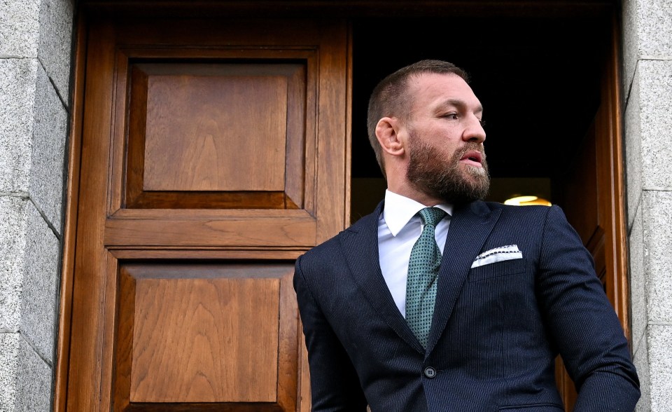 Conor McGregor leaving a court.