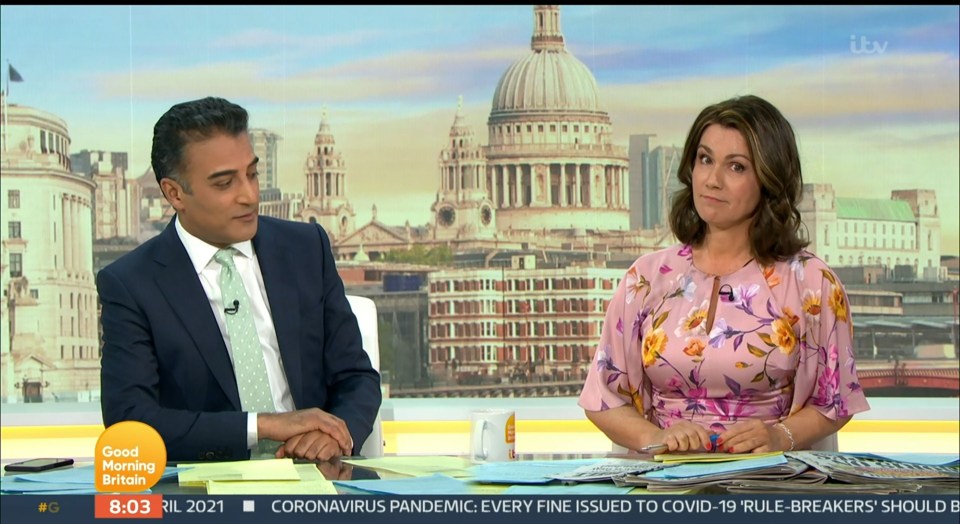 He was called out for his remarks on Susanna Reid's knees