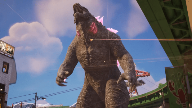 Godzilla in Fortnite's Titan takedown.