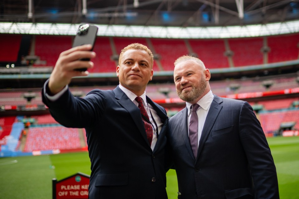 Wes Brown and Rooney watched Man Utd win the FA Cup against Man City last May