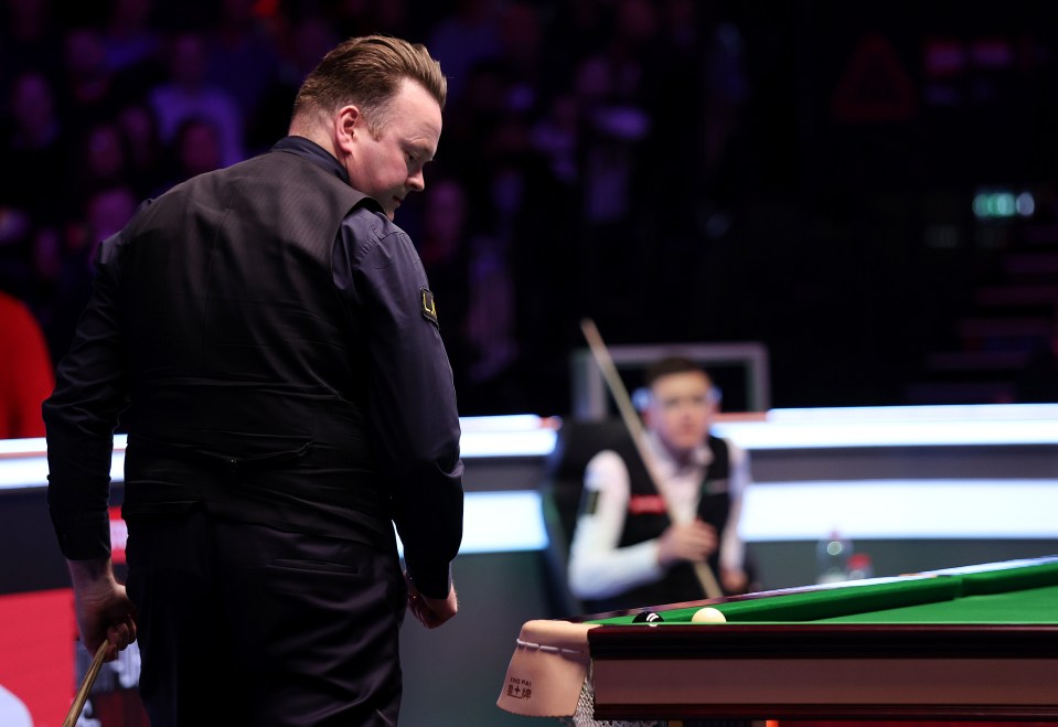 LONDON, ENGLAND - JANUARY 19: Shaun Murphy of England looks on during day eight of the Johnstone's Paint Masters 2025 at Alexandra Palace on January 19, 2025 in London, England. (Photo by Harry Murphy/Getty Images)