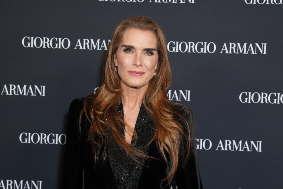 Brooke Shields at the Giorgio Armani fashion show.