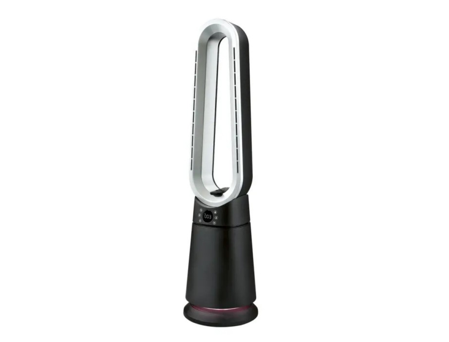 (TAKEN WITHOUT PERMISSION)<br />
Silvercrest Bladeless Tower Fan Heater - Black<br />
With heating and cooling function<br />
With LED mood light in 5 different colours and colour changing mode<br />
Even air distribution for a pleasant, warm temperature<br />
20 speed settings<br />
4 oscillation settings (30°, 60°, 90°, 120°)<br />
Bladeless  easy to clean and no risk of injury<br />
3 operating modes: natural mode, sleep mode and power mode<br />
Timer function (up to 12 hours)<br />
Stylish matt finish<br />
Frost and overheat protection<br />
Temperature control<br />
With non-slip base and tip-over protection<br />
Includes remote control and magnetic remote control holder<br />
Output: 2000W<br />
Cable length: 180cm<br />
3-year warranty<br />
//www.lidl.co.uk/p/silvercrest-bladeless-tower-fan-heater-black/p10022382 Credit: Lidl