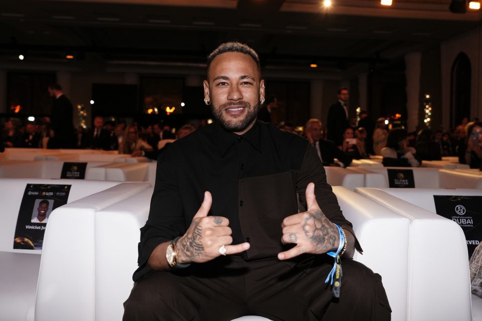 Neymar Jr. at the Globe Soccer Awards.