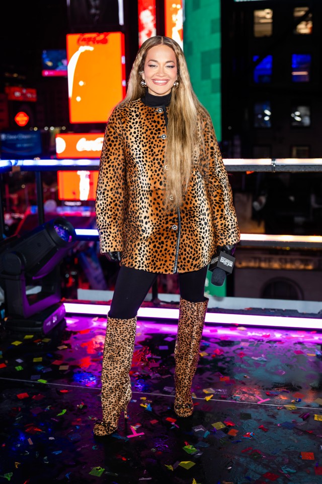 Rita Ora at the Times Square New Year's Eve celebration.