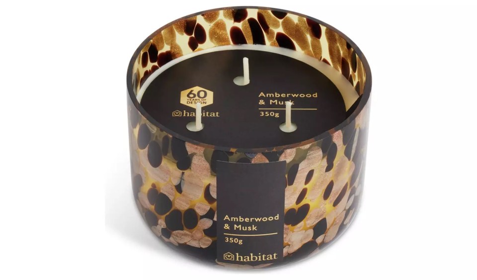 Or try the Habitat confetti glass candle, £15, from Argos