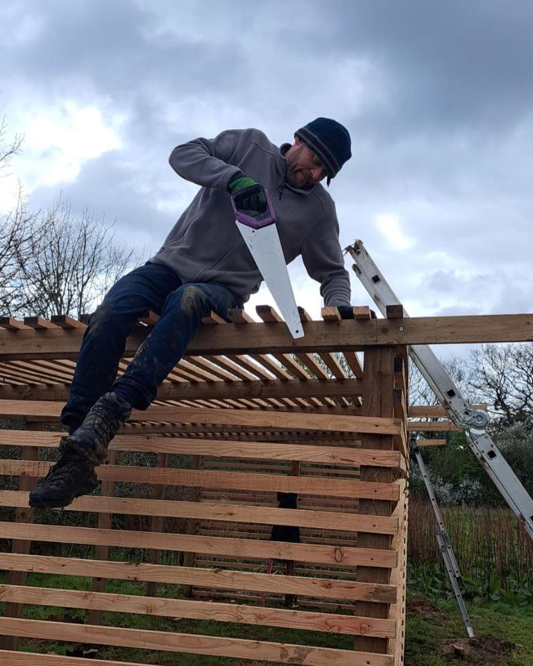 Dad-of-two James Campbell moved his family into an 8ft-wide mini-home