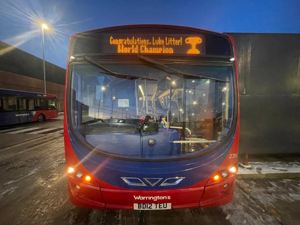 A local bus company paid tribute to Luke Littler but spelt his name wrong