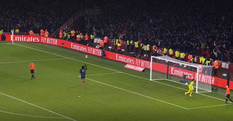 Soccer player celebrating a goal.