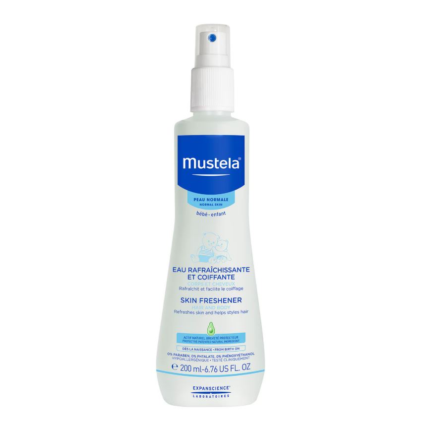 Mustela Skin Freshener spray bottle.