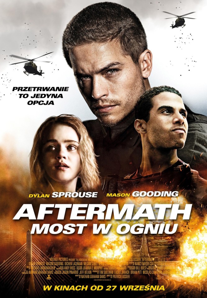 Movie poster for Aftermath, starring Dylan Sprouse and Mason Gooding.