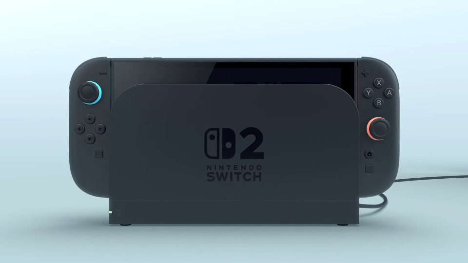 Nintendo Switch 2 console in dock.