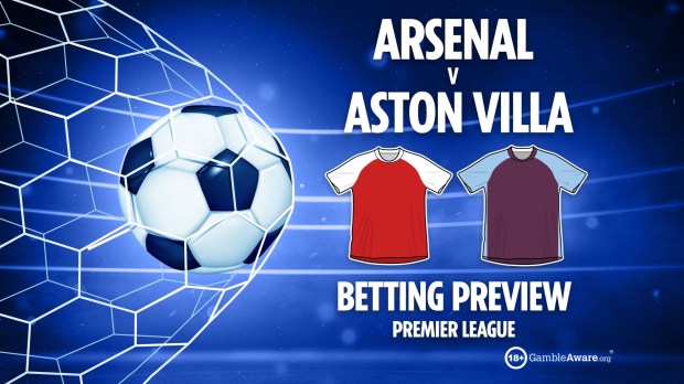 Illustration of a soccer ball in a net, Arsenal vs Aston Villa betting preview, Premier League.