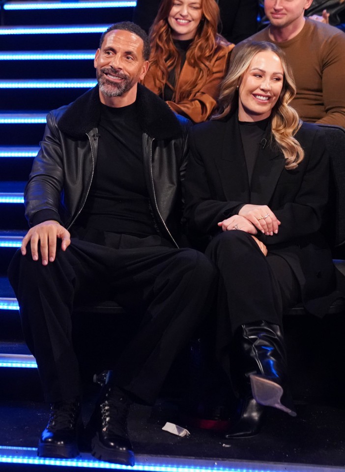 Editorial use only Mandatory Credit: Photo by Kieron McCarron/ITV/REX/Shutterstock (15082076gg) Rio Ferdinand and Kate Ferdinand 'Dancing on Ice' TV Show, Series 17, Episode 1, Hertfordshire, UK - 12 Jan 2025