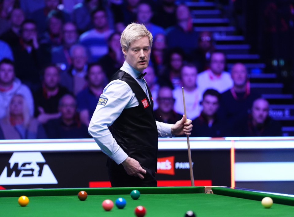 Neil Robertson during his match with John Higgins (not in frame) during day one of the 2025 Johnstone's Paint Masters at Alexandra Palace, London. Picture date: Sunday January 12, 2025. PA Photo. See PA story SNOOKER Masters. Photo credit should read: Adam Davy/PA Wire. RESTRICTIONS: Use subject to restrictions. Editorial use only, no commercial use without prior consent from rights holder.