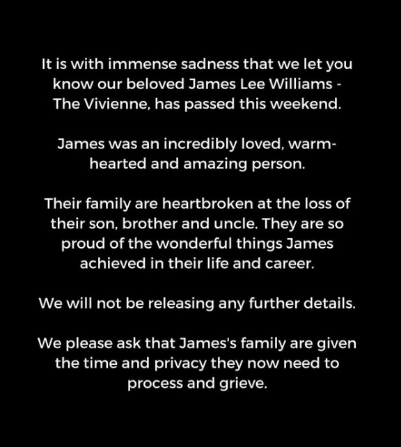 The Vivienne's rep Simon Jones announced their death to fans