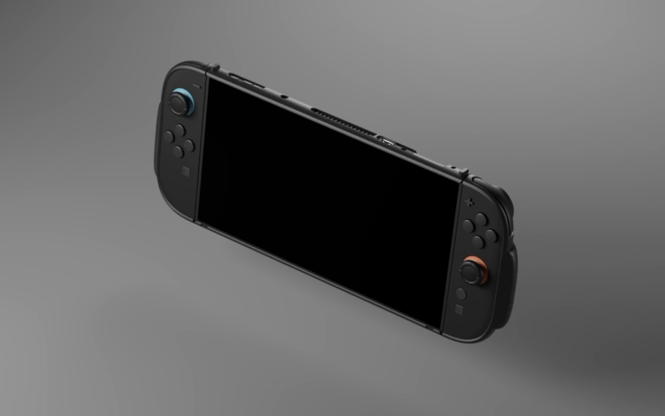 Black Nintendo Switch handheld console.