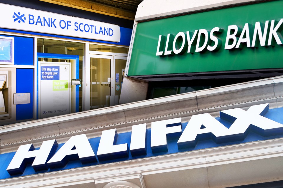 Bank of Scotland, Lloyds Bank, and Halifax branches.