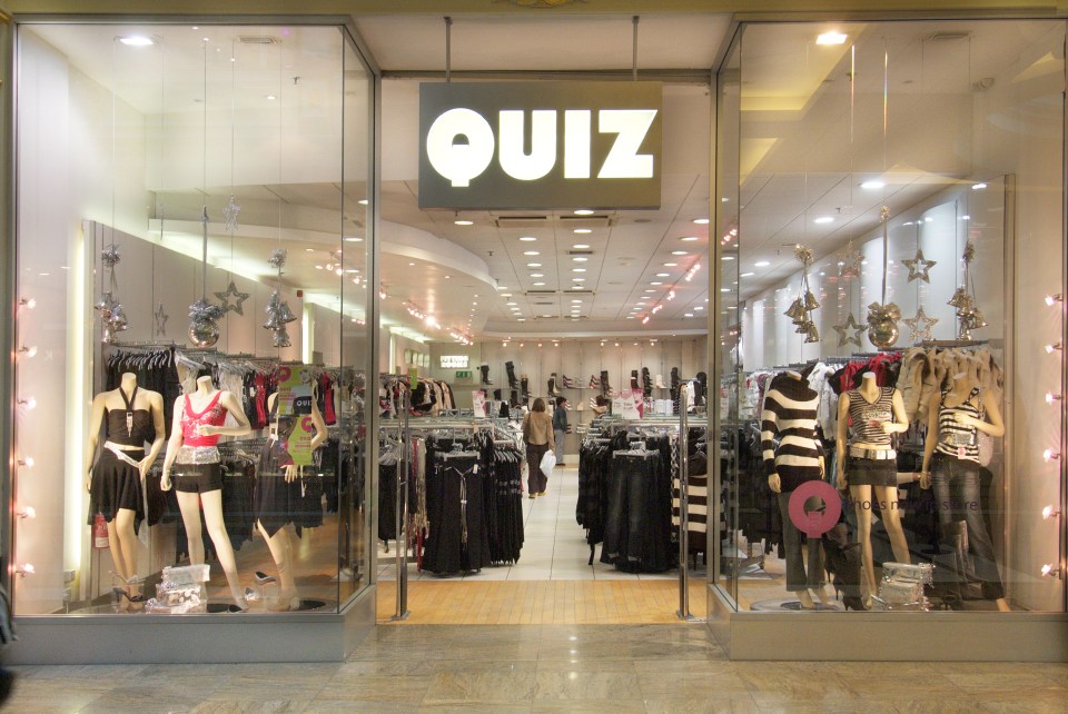 Quiz clothing store interior.