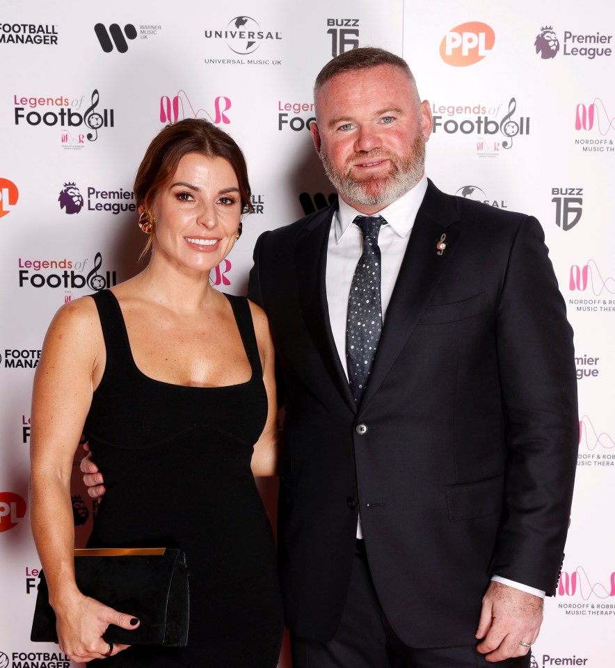 Coleen and Wayne Rooney at the Nordoff Robbins Legends of Football event.