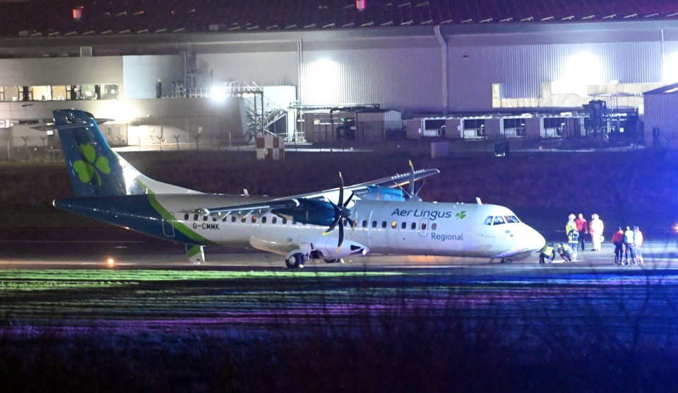 An Aer Lingus flight experienced a dramatic landing at Belfast City Airport