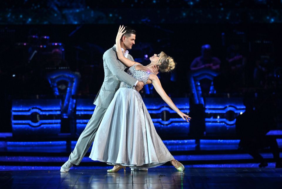 Alijaz Skorjanec and Tasha Ghouri dancing.