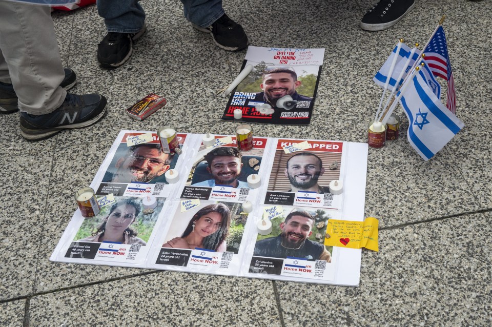 Memorial for six hostages murdered in Gaza.