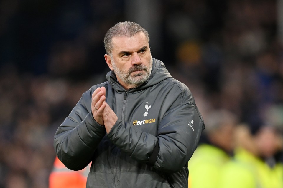 Ange Postecoglou, manager of Tottenham Hotspur, looking dejected after a match.