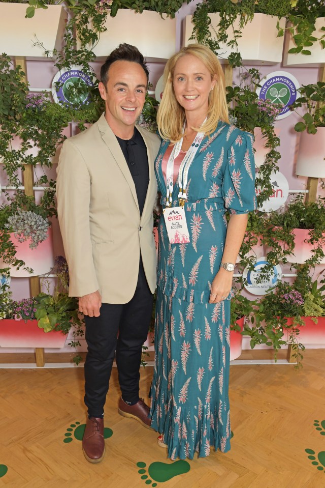 Anthony McPartlin and Anne-Marie Corbett at Wimbledon.