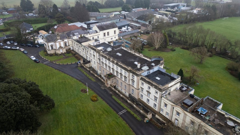 Aerial view of Long Fox Manor.