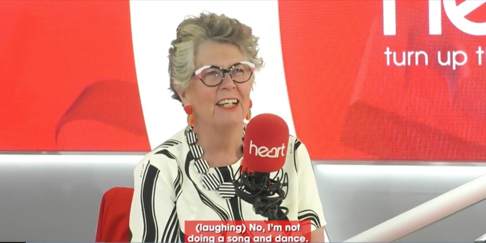 Prue Leith on Heart Radio.