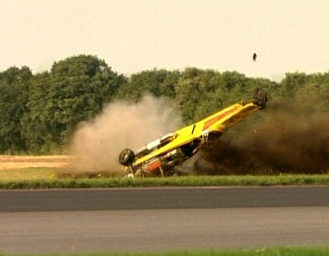 Jet-powered car crash.