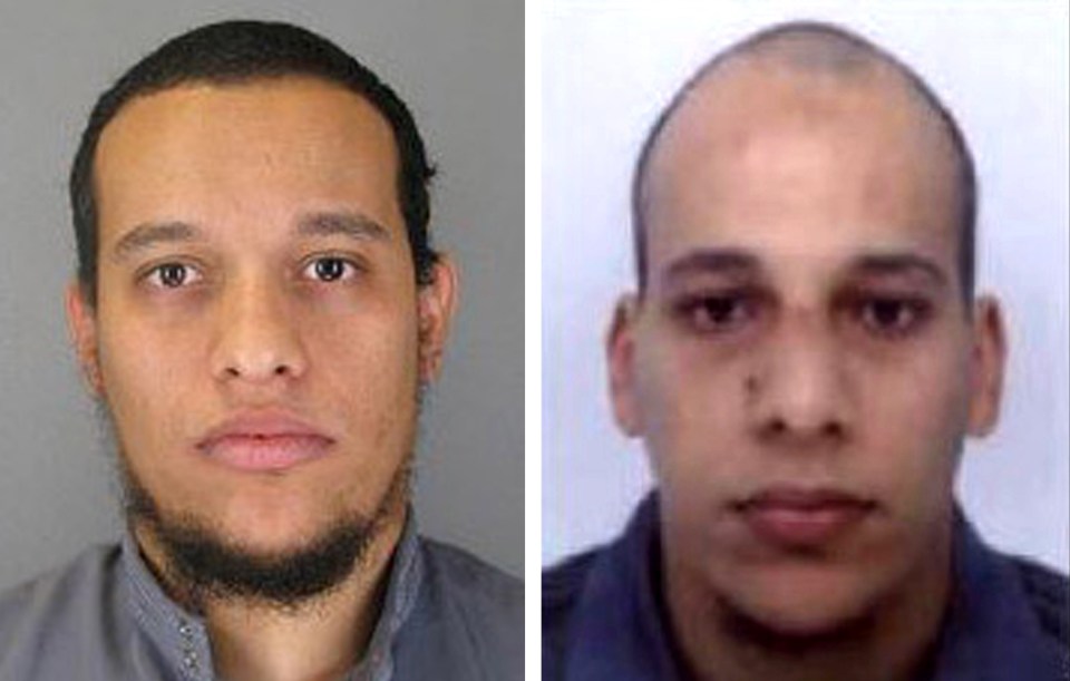 Said Kouachi, aged 34, (L) and Cherif Kouachi, aged 32