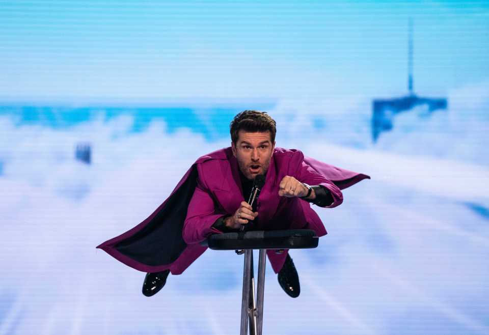 Joel Dommett on The Masked Singer.