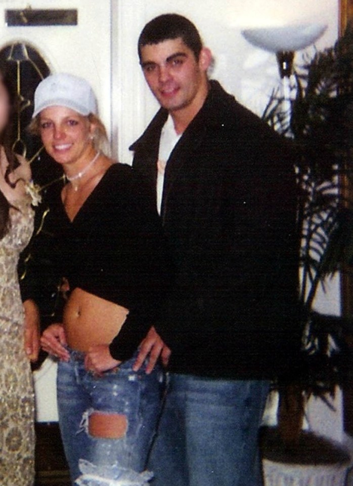 Britney Spears and Jason Alexander with friends after their wedding.