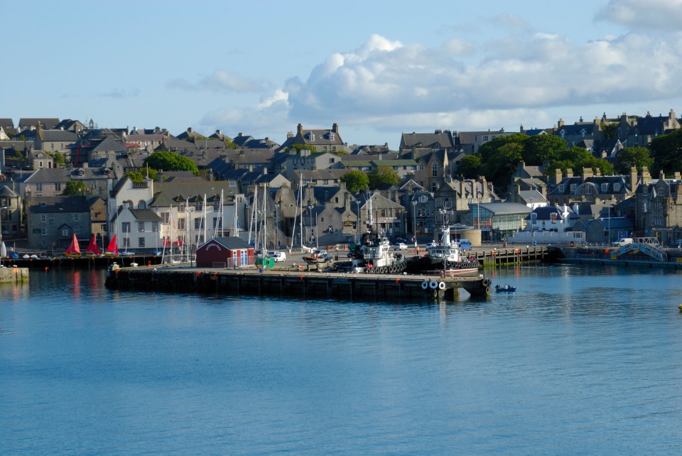 Lerwick harbor in the Shetland Islands.