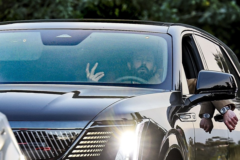 Ben Affleck arriving home in Los Angeles during a wildfire evacuation.