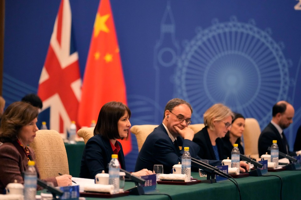 Rachel Reeves, British Chancellor of the Exchequer, speaks at a UK-China economic dialogue.