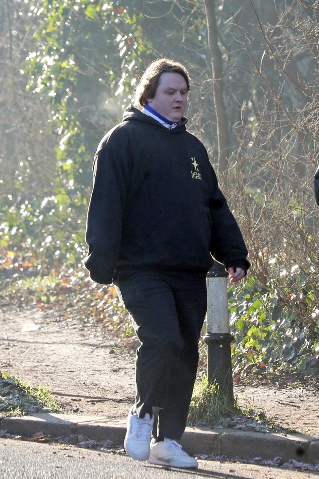 Lewis Capaldi walking in Hampstead Heath.