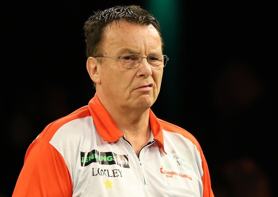 Keith Deller at the World Senior Darts Championship.