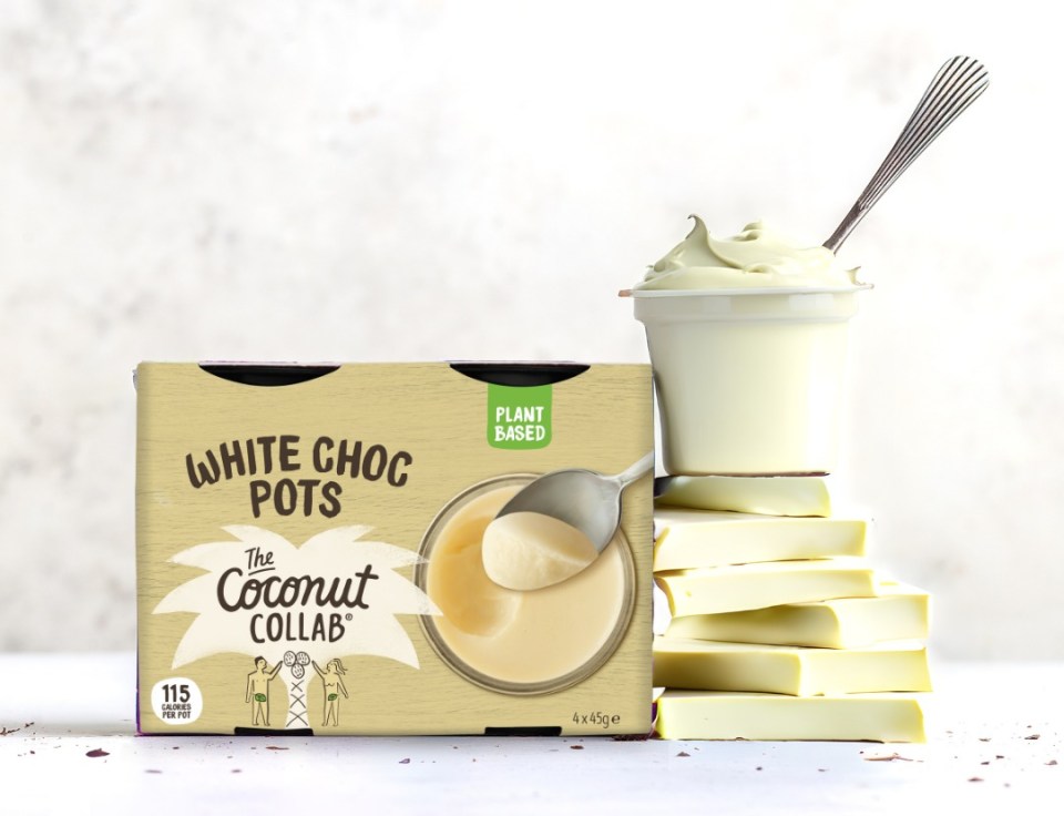 These White Choc Pots are deliciously creamy, with white chocolate ganache and lovely coconut