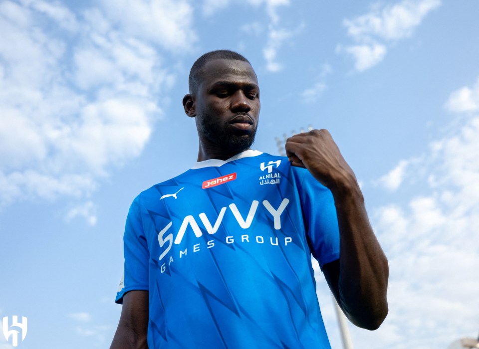 Kalidou Koulibaly in Al Hilal jersey.