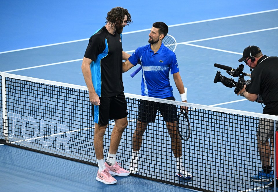 Djokovic embraced and exchanged words with Opelka at the end of the match