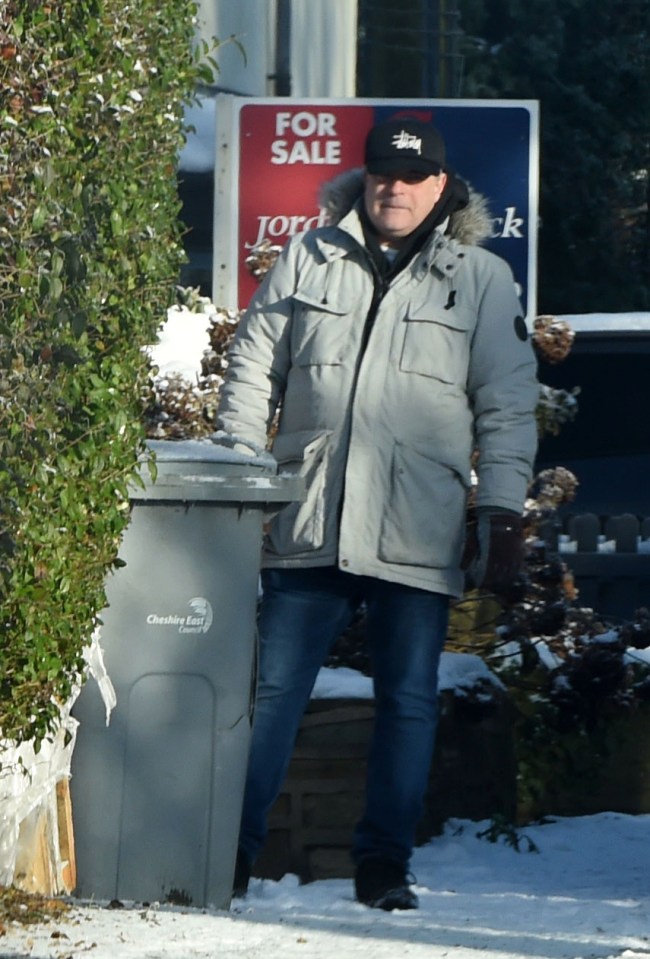 Simon Gregson outside his house, which is for sale.