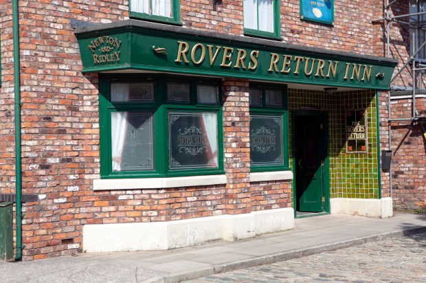 The Rovers Return Inn set on the Coronation Street television show.