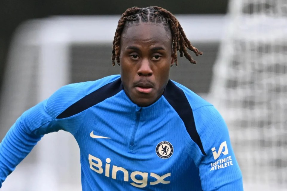 Trevoh Chalobah of Chelsea during a training session.