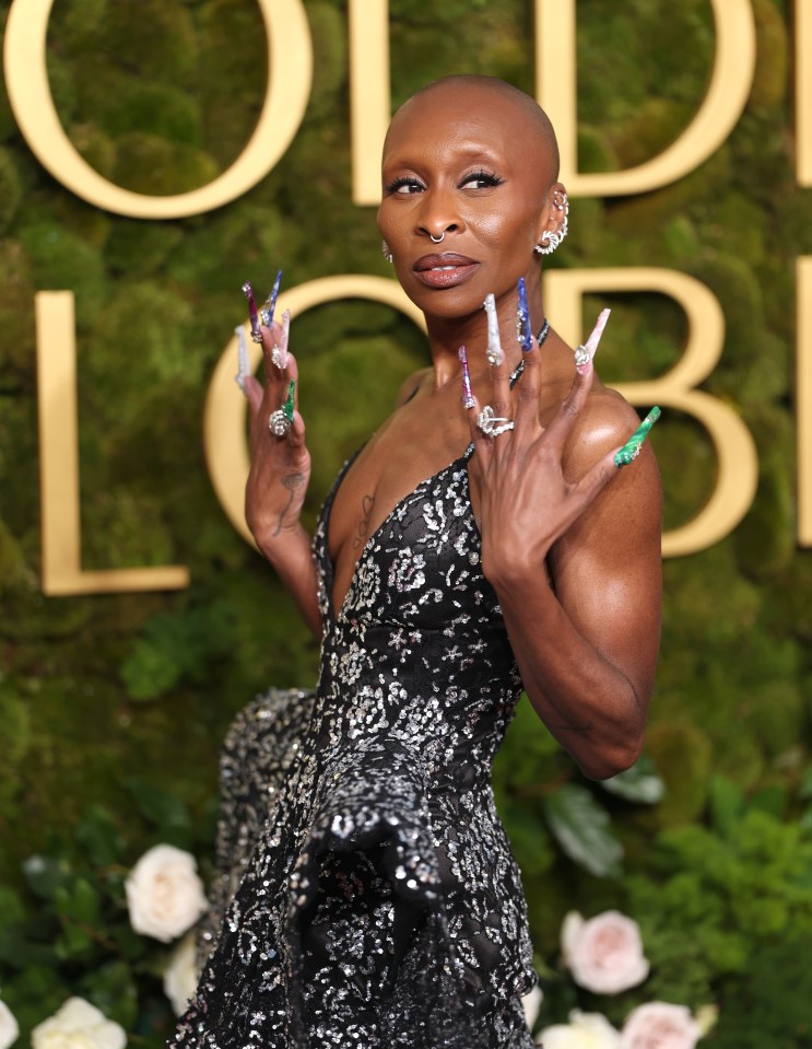 Cynthia Erivo at the Golden Globe Awards.